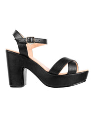 Sandalia Mujer Formal Tacon Negro Stfashion 18304202