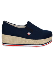 Zapato Mujer Mocasin Casual Plataforma Azul Suhey 23503002