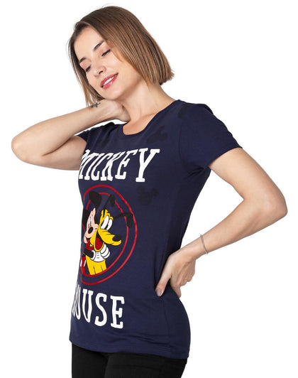 Playera Moda Camiseta Mujer Azul Disney 56505061