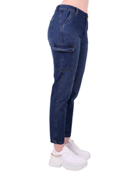 Jeans Mujer Moda Cargo Azul Fergino 52905201