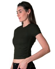 Playera Mujer Básico Camiseta Verde Stfashion 61903811