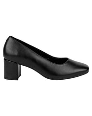 Zapatilla Mujer Tacon Negro Piel Flexi 02503713