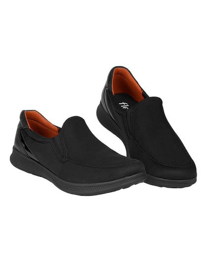 Zapato Mujer Mocasin Casual Piso Negro Flexi 02504138