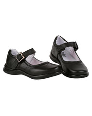Zapato Niña Escolar Negro Piel Chicle Fresa 18803801