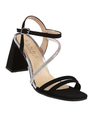 Sandalia Mujer Formal Tacon Negro Sanba 03804203
