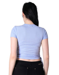 Playera Mujer Básico Camiseta Azul Stfashion 61904231