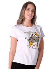 Playera Mujer Moda Camiseta Blanco Stfashion 69705024