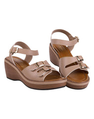 Sandalia Mujer Casual Cuña Beige Stfashion 04804207