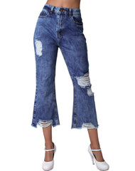 Jeans Mujer Moda Mom Azul Stfashion 63104601