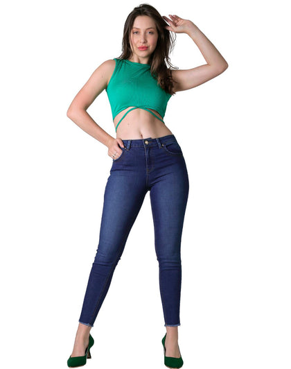 Jeans Moda Skinny Mujer Azul Furor Estela 62106439