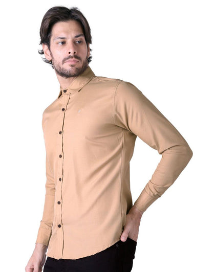 Camisa Hombre Casual Slim Café Stfashion 50505205