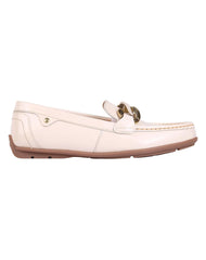 Zapato Mujer Mocasin Casual Piso Crema Flexi 02504170