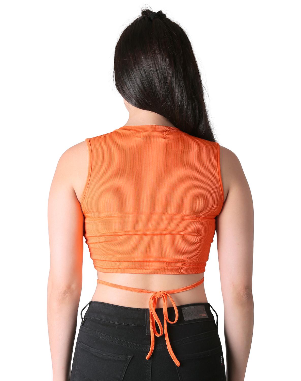Playera Moda Top Mujer Naranja Stfashion 64104798