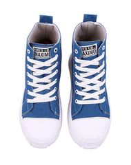 Tenis Mujer Casual Plataforma Azul Stfashion 16904108