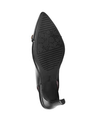 Zapatilla Mujer Tacon Negro Piel Flexi 02504152