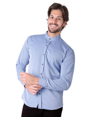 Camisa Hombre Casual Slim Azul Stfashion 50505203