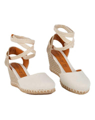 Sandalia Mujer Casual Cuña Beige Stfashion 23504004