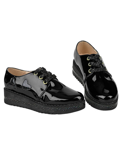 Zapato Niña Casual Plataforma Negro Stfashion 11603702