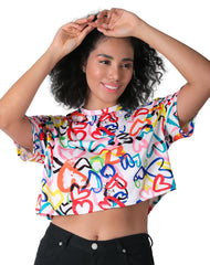 Playera Moda Camiseta Mujer Multicolor Stfashion 64104839