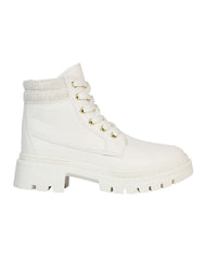 Botin Mujer Casual Tacon Crema Stfashion 08704100