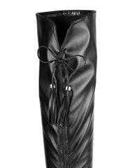 Bota Mujer Casual Tacón Negro Stfashion 12103902