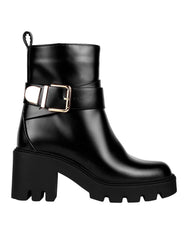 Botin Mujer Casual Tacon Negro Capa De Ozono 06004101