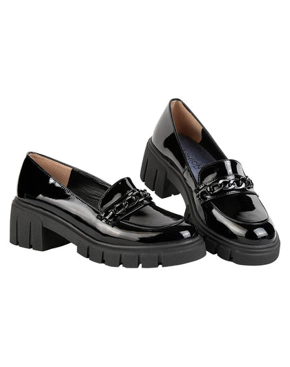 Zapato Casual Mujer Negro Tipo Charol Stfashion 20303805