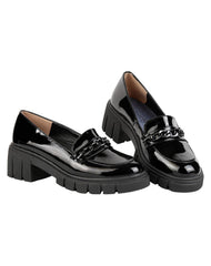 Zapato Mujer Mocasín Casual Tacón Negro Stfashion 20303805