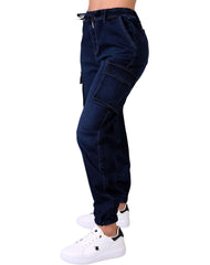 Jeans Mujer Moda Jogger Azul Fergino 52905406