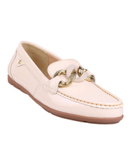 Zapato Mujer Mocasin Casual Piso Crema Flexi 02504170