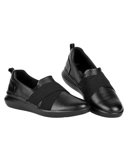 Zapato Casual Piso Mujer Negro Piel Flexi 02503717