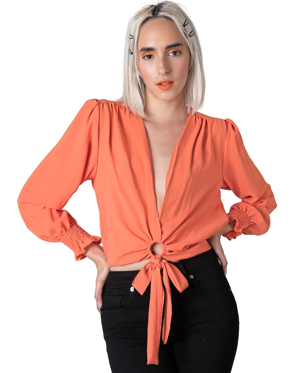 Blusa Mujer Naranja Stfashion 64104669
