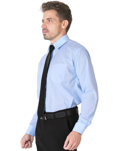 Camisa Hombre Vestir Regular Azul Lavin 54104602