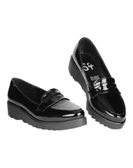 Zapato Mujer Mocasín Casual Cuña Negro Stfashion 00303505