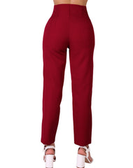 Pantalón Mujer Vestir Skinny Rojo Stfashion 79305226