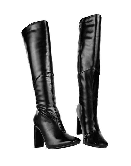 Bota Mujer Formal Tacon Negro Capa De Ozono 06004107