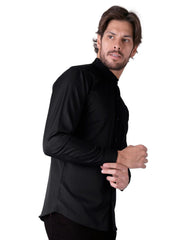 Camisa Hombre Casual Slim Negro Stfashion 50505201