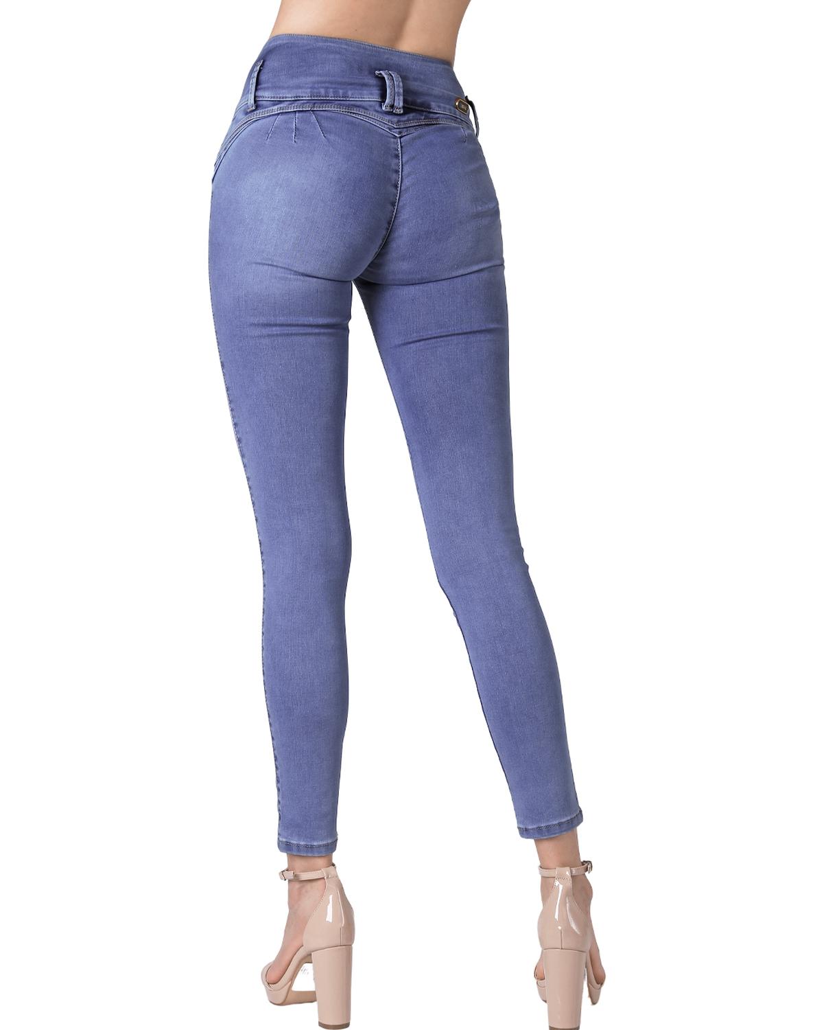 Jeans Moda Skinny Mujer Azul Fergino 52904611