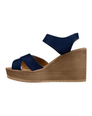 Sandalia Mujer Casual Plataforma Azul Stfashion 23504200