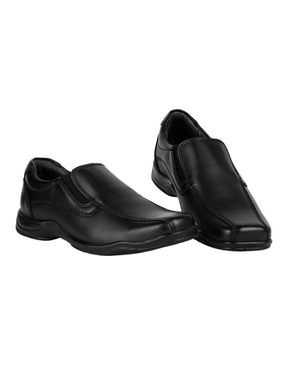 Zapato Joven Mocasin Escolar Negro Piel Flexi 02504124