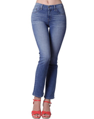 Jeans Mujer Moda Recto Azul Oggi 59104604