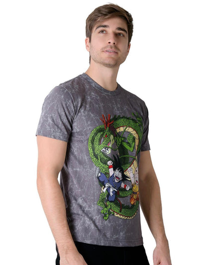Playera Hombre Moda Camiseta Gris Dragon Ball 58205011