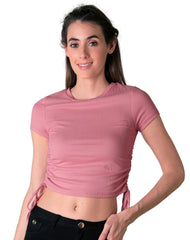 Playera Mujer Básico Camiseta Rosa Stfashion 61903810
