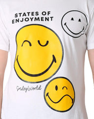 Playera Hombre Moda Camiseta Blanco Smiley 58205023