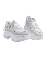 Tenis Mujer Casual Plataforma Beige Stfashion 23504110