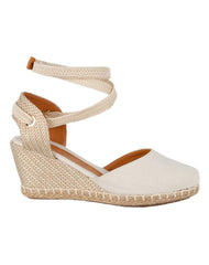 Sandalia Mujer Casual Cuña Beige Stfashion 23504004