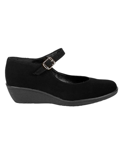 Zapato Mujer Mocasín Vestir Cuña Negro Stfashion 04603900