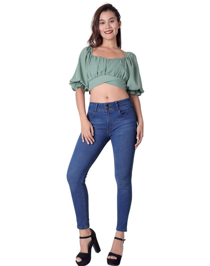 Jeans Mujer Moda Skinny Azul Stfashion 63104611