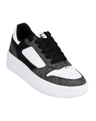 Tenis Mujer Casual Plataforma Blanco Stfashion 08704101