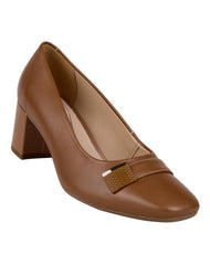 Zapatilla Mujer Tacon Café Piel Flexi 02504167